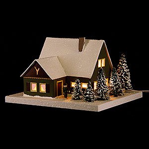 World of Light Lighted Houses Lighted House Forester's Lodge - 11,5 cm / 4.5 inch