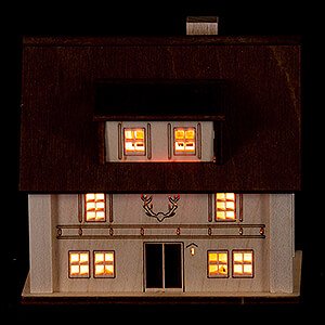 World of Light Lighted Houses Lighted House - Forester's Lodge - 9,5 cm / 3.7 inch