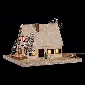 World of Light Lighted Houses Lighted House Timber-Framed Ore Mountains Home - 11,5 cm / 4.5 inch
