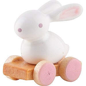 Small Figures & Ornaments Flade Flax Haired Children Little Bunny on Wheel Board - 1,5 cm / 0.6 inch
