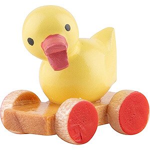 Small Figures & Ornaments Flade Flax Haired Children Little Duck on Wheel Board - 1,5 cm / 0.6 inch