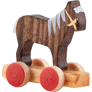 Small Figures & Ornaments Flade Flax Haired Children Little Horse on Wheel Board - 1,5 cm / 0.6 inch