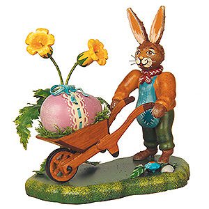 Small Figures & Ornaments Hubrig Rabbits Country Long Eared Most Beautiful Easter Egg - 10 cm / 4 inch