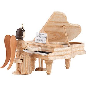 Angels Long Pleated Skirt Angels (Blank) Long Pleated Skirt Angel at the Piano, Natural - 6,6 cm / 2.6 inch