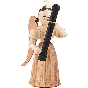 Angels Long Pleated Skirt Angels (Blank) Long Pleated Skirt Angel with Bassoon, Natural - 6,6 cm / 2.6 inch