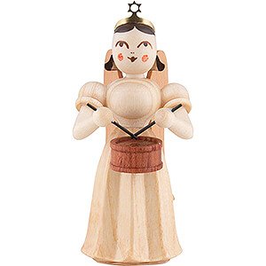 Angels Long Pleated Skirt Angels (Blank) Long Pleated Skirt Angel with Drum, Natural - 6,6 cm / 2.6 inch
