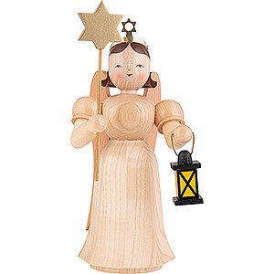 Angels Blank Novelties 2017 Long Pleated Skirt Angel with Lantern and Star, Natural - 22 cm / 8.7 inch