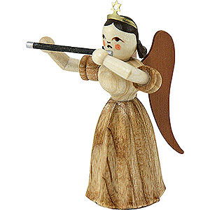 Angels Long Pleated Skirt Angels (Blank) #Long Pleated Skirt Angel with Transverse Flute, Natural - 6,6 cm / 2.6 inch