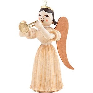 Angels Long Pleated Skirt Angels (Blank) Long Pleated Skirt Angel with Trumpet, Natural - 6,6 cm / 2.6 inch
