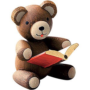 Gift Ideas Back to School Lucky Bear with Book - 2,7 cm / 1.1 inch