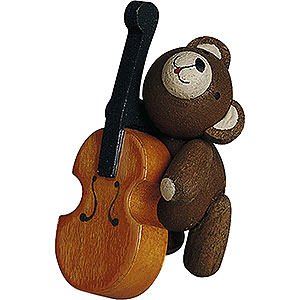 Small Figures & Ornaments Reichel Lucky Bears Lucky Bear with Cello - 4 cm / 1.6 inch