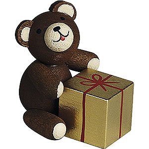 Gift Ideas Birthday Lucky Bear with Gift - 2,7 cm / 1.1 inch
