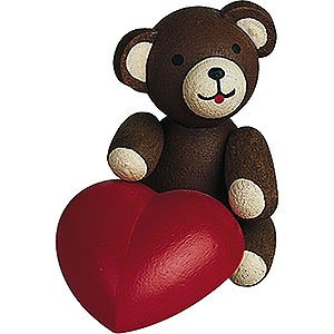 Gift Ideas Mother's Day Lucky Bear with Heart - 2,7 cm / 1.1 inch