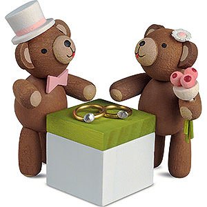 Gift Ideas Wedding Lucky Bears Wedding Couple - 3,5 cm / 1.4 inch