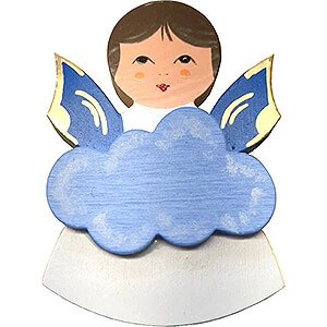 Weihnachtsengel Sonstige Engel Magnetpin Engel mit Wolke - Blaue Flügel - 7,5 cm