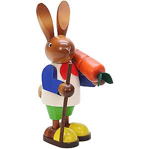 Small Figures & Ornaments Easter World Male Bunny with Carrot - 23 cm / 9.1 inch