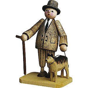 Small Figures & Ornaments Günter Reichel Born Country Man with Dog - 7 cm / 2.8 inch