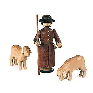 Nativity Figurines All Nativity Figurines Manger-Figurines - Shepherd with 2 Sheep - 13 cm / 5 inch