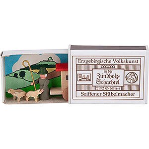 Small Figures & Ornaments Matchboxes Matchbox - Shepherd - 3,8 cm / 1.5 inch