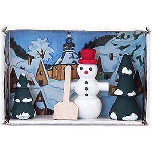 Small Figures & Ornaments Matchboxes Matchbox - Snowman - 4 cm / 1.6 inch