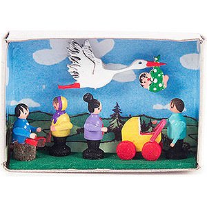 Specials Matchbox - Stork, Baby and Children - 4 cm / 1.6 inch