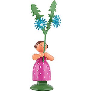 Small Figures & Ornaments WEHA Flower Children Meadow Flower Girl with Chicory - 11 cm / 4.3 inch