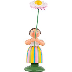 Small Figures & Ornaments WEHA Flower Children Meadow Flower Girl with Daisy - 11 cm / 4.3 inch