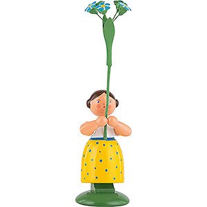 Small Figures & Ornaments WEHA Flower Children Meadow Flower Girl with Forget-Me-Not - 11 cm / 4.3 inch