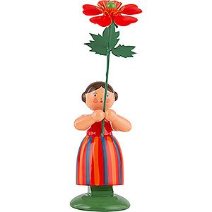 Small Figures & Ornaments WEHA Flower Children Meadow Flower Girl with Geum - 11 cm / 4.3 inch