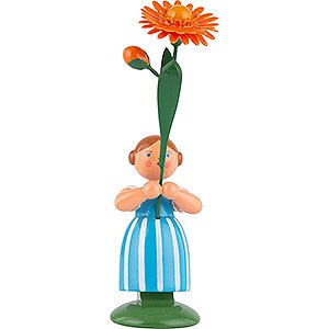 Small Figures & Ornaments WEHA Flower Children Meadow Flower Girl with Marigold - 11 cm / 4.3 inch