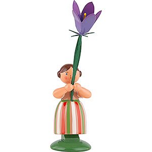 Small Figures & Ornaments WEHA Flower Children Meadow Flower Girl with Rambling Bellflower - 11 cm / 4.3 inch