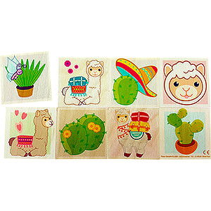 Wooden Toys Construction games Memo Lama - 5 cm / 2 inch