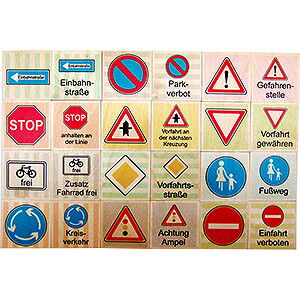 Wooden Toys Construction games Memo Traffic Signs - 5 cm / 2 inch