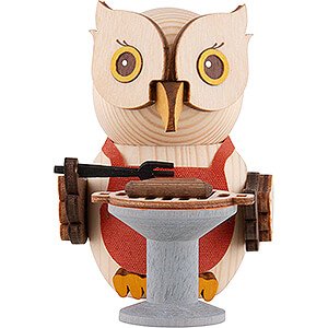 Small Figures & Ornaments Kuhnert Mini Owls Mini Owl with BBQ - 7 cm / 2.8 inch