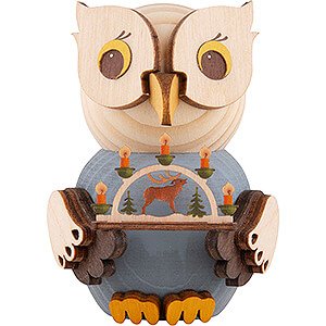 Small Figures & Ornaments Kuhnert Mini Owls Mini Owl with Candle Arch - 7 cm / 2.8 inch
