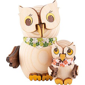 Small Figures & Ornaments Kuhnert Mini Owls Mini Owl with Child - 7 cm / 2.8 inch