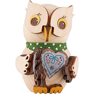 Gift Ideas Heartfelt Wish Mini Owl with Gingerbread Heart - 7 cm / 2.8 inch