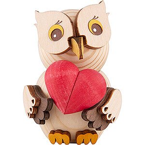 Gift Ideas Mother's Day Mini Owl with Heart - 7 cm / 2.8 inch