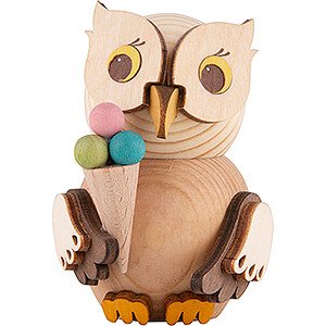 Small Figures & Ornaments Kuhnert Mini Owls Mini Owl with Ice Cream - 7 cm / 2.8 inch