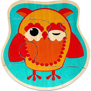 Wooden Toys Construction games Mini Puzzle Owl - 12 cm / 4.7 inch