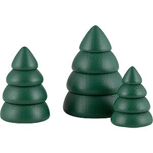 Small Figures & Ornaments Bjrn Khler Santa Claus mini Miniature Tree Set, Green - 4 cm / 1.6 inch