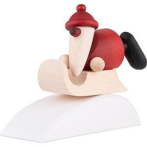 Kleine Figuren & Miniaturen Bjrn Khler Weihnachtsm. mini Miniaturen-Set Weihnachtsmann auf Schlitten mit Hgel  - 4 cm