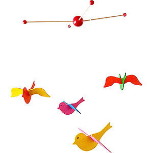 Wooden Toys For the Youngest Mobile Sparrows - 4 Pieces
