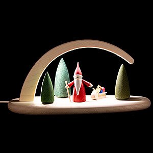 Candle Arches All Candle Arches Modern Light Arch - Santa Gnome - 24x13 cm / 9.4x5.1 inch