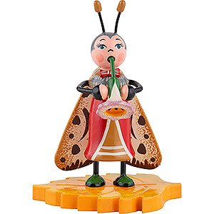 Small Figures & Ornaments Hubrig Beetles Moth with Trumpet Flower - 8 cm / 3.1 inch