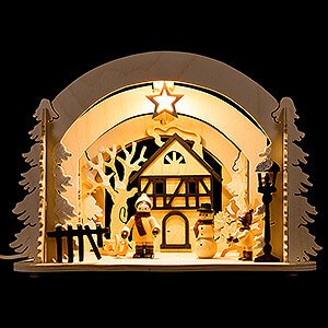 World of Light Lighted Houses Motive Light - Diorama Winter Delights - 19 cm / 7.5 inch