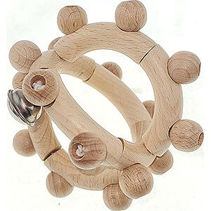 Holzspielzeug Fr die Kleinsten Motorikrassel, Kugel nature pur - 8 cm