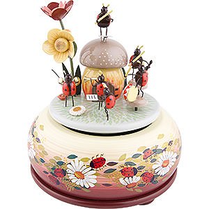 Music Boxes Misc. Motifs Music Box Beetle Orchestra - 15 cm / 6 inch