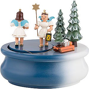 Music Boxes Christmas Music Box Oval with Two Gift Givers - 15x12x14 cm / 5.9x4.7x5.5 inch
