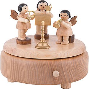 Music Boxes Angels Music Box with Angels - Natural - 12,5 cm / 4.9 inch